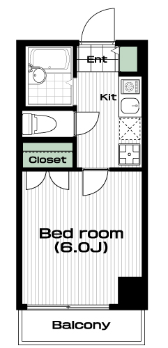 蒲田駅の賃貸 70,000円 間取り図