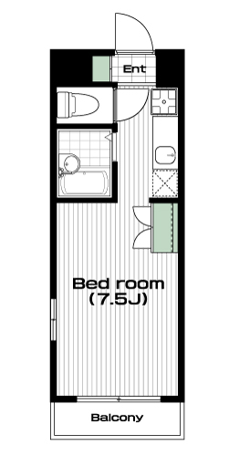 市川駅の賃貸 59,000円 間取り図