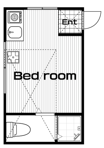 中野駅の賃貸 46,000円 間取り図