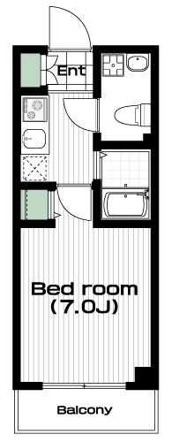 飛田給駅の賃貸 59,500円 間取り図