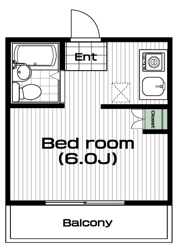 大塚・帝京大学駅の賃貸 40,000円 間取り図