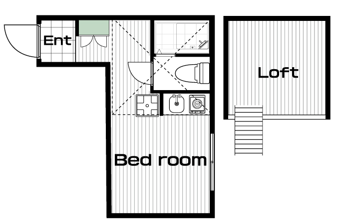片倉町駅の賃貸 46,000円 間取り図