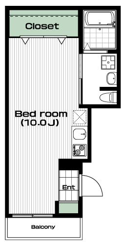 一橋学園駅の賃貸 73,000円 間取り図