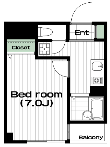 国分寺駅の賃貸 58,000円 間取り図