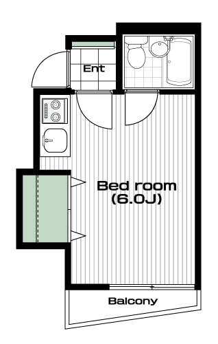 江古田駅の賃貸 46,000円 間取り図
