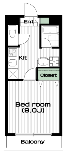日吉駅の賃貸 72,000円 間取り図