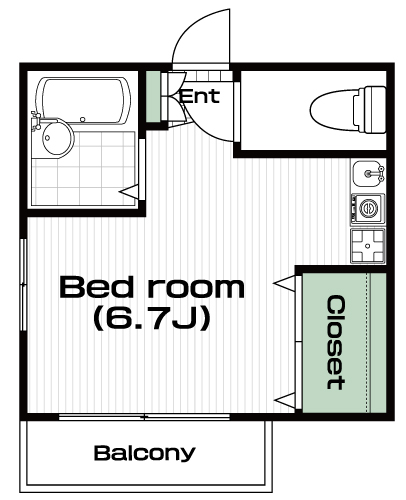 市ケ谷駅の賃貸 76,000円 間取り図