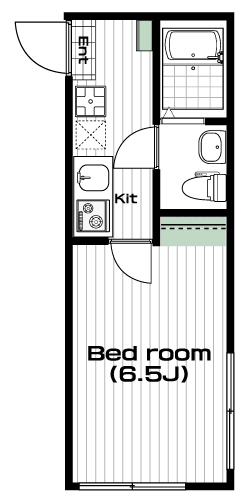 中央林間駅の賃貸 66,000円 間取り図