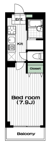 白楽駅の賃貸 68,000円 間取り図