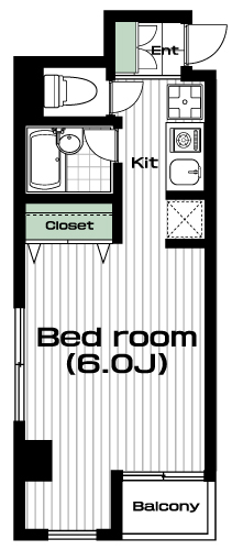 新百合ヶ丘駅の賃貸 57,000円 間取り図