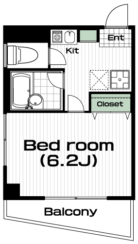 白楽駅の賃貸 67,000円 間取り図