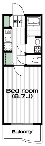 つつじヶ丘駅の賃貸 81,000円 間取り図