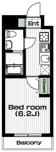明大前駅の賃貸 83,000円 間取り図