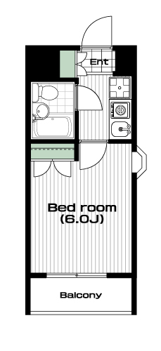 早稲田駅の賃貸 64,000円 間取り図