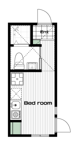 北千住駅の賃貸 57,000円 間取り図