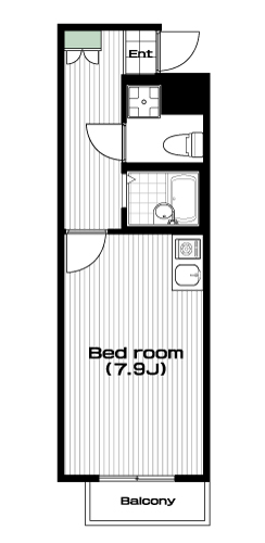 目白駅の賃貸 72,000円 間取り図