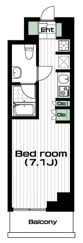 綱島駅の賃貸 67,000円 間取り図