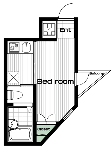 武蔵関駅の賃貸 66,000円 間取り図