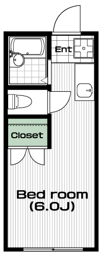 大塚・帝京大学駅の賃貸 38,000円 間取り図