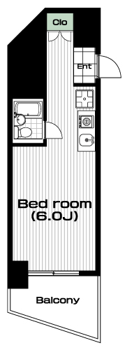 白楽駅の賃貸 54,000円 間取り図