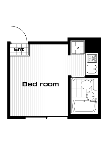 町屋駅の賃貸 60,000円 間取り図