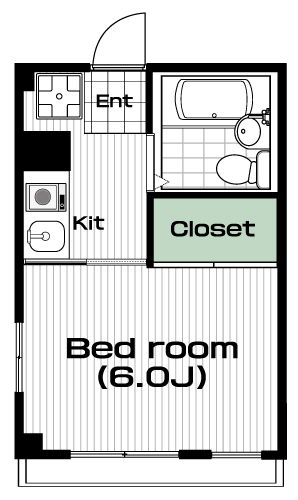 玉川学園前駅の賃貸 40,000円 間取り図