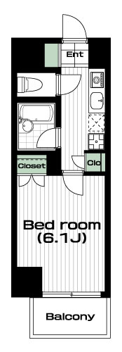 五反田駅の賃貸 83,000円 間取り図