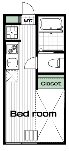 西荻窪駅の賃貸 76,000円 間取り図