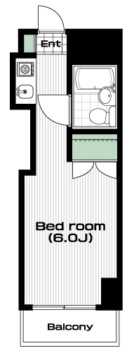 千歳烏山駅の賃貸 62,000円 間取り図
