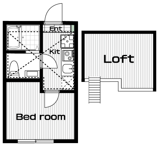 向ヶ丘遊園駅の賃貸 64,000円 間取り図