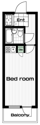 梅ヶ丘駅の賃貸 75,000円 間取り図