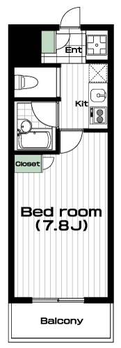 綱島駅の賃貸 74,000円 間取り図