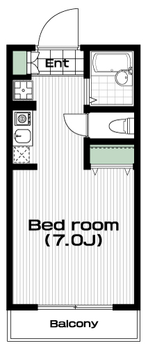 八王子駅の賃貸 48,000円 間取り図
