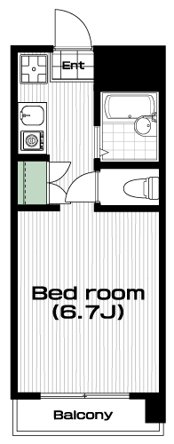 調布駅の賃貸 57,000円 間取り図