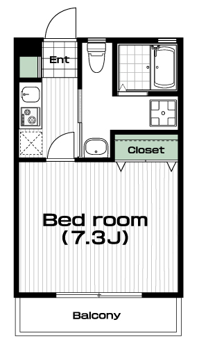 一橋学園駅の賃貸 58,000円 間取り図