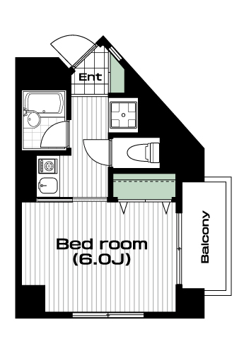 大山駅の賃貸 43,000円 間取り図