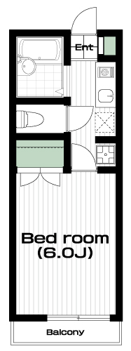 南大沢駅の賃貸 42,000円 間取り図