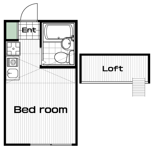 白楽駅の賃貸 39,000円 間取り図