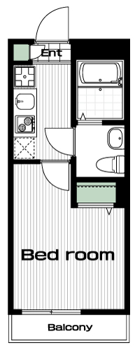 新宿駅の賃貸 86,000円 間取り図