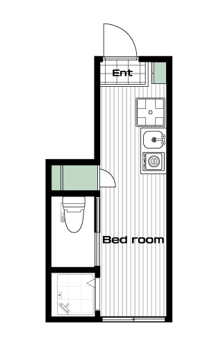 蓮根駅の賃貸 43,000円 間取り図