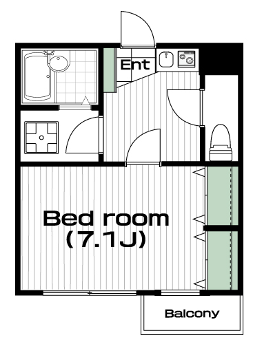 国分寺駅の賃貸 64,000円 間取り図