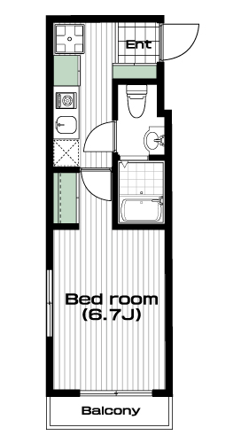 西巣鴨駅の賃貸 72,000円 間取り図