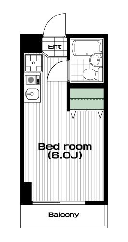 市川駅の賃貸 48,000円 間取り図