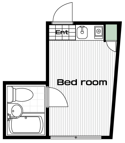 梅ヶ丘駅の賃貸 43,000円 間取り図