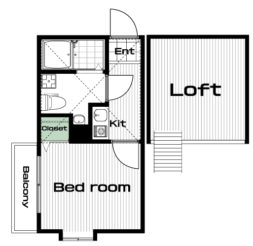 生田駅の賃貸 57,000円 間取り図