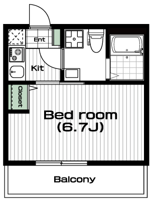 青葉台駅の賃貸 80,000円 間取り図