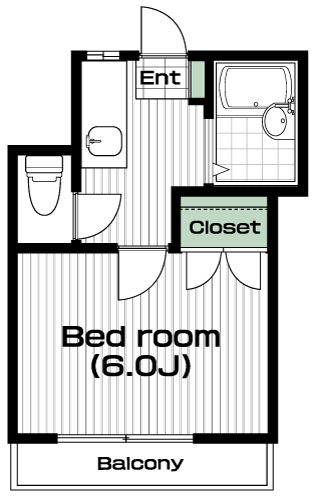 一橋学園駅の賃貸 35,000円 間取り図
