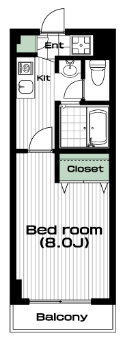 日吉駅の賃貸 70,000円 間取り図