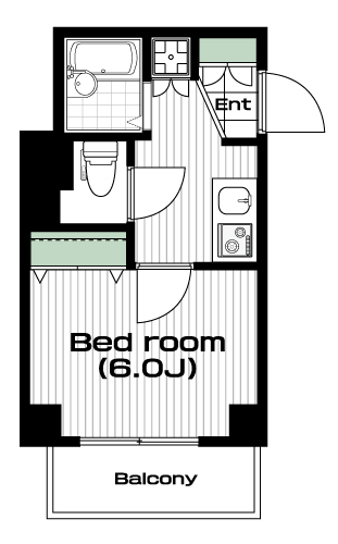 後楽園駅の賃貸 89,800円 間取り図