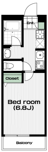 南大沢駅の賃貸 68,000円 間取り図